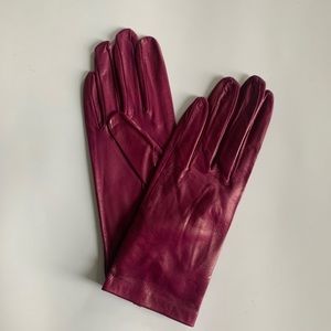 NEW Raspberry Italian Leather Driving Gloves - Unlined